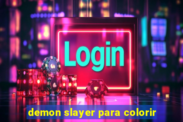 demon slayer para colorir